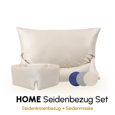 Product HOME Seidenbezug Set displayed on a clean background, showing main features and details, no visible text, neutral and inviting presentation