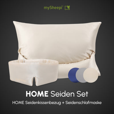 Product HOME Seidenbezug Set displayed on a clean background, showing main features and details, no visible text, neutral and inviting presentation